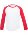 Kinder Baseball T-shirt SF SM271 Rood-Wit